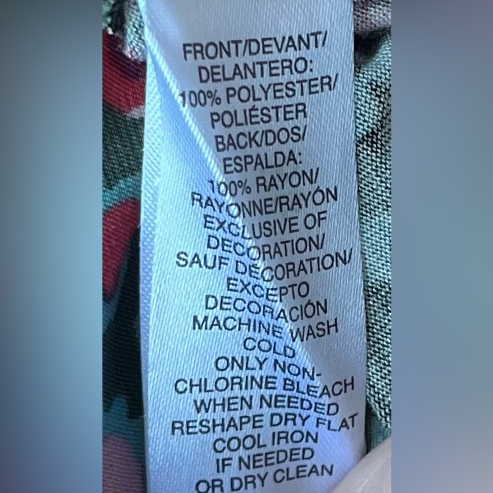 Loft Multi Colored Mock Neck Ruffle Shell - image 3